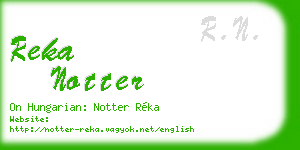 reka notter business card